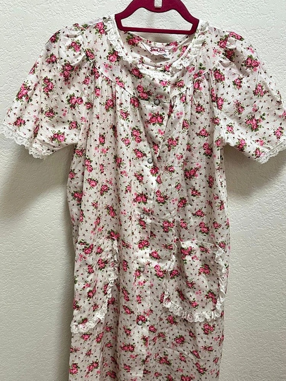SweetTime Floral Maxi Dress in White & Pink Size 12